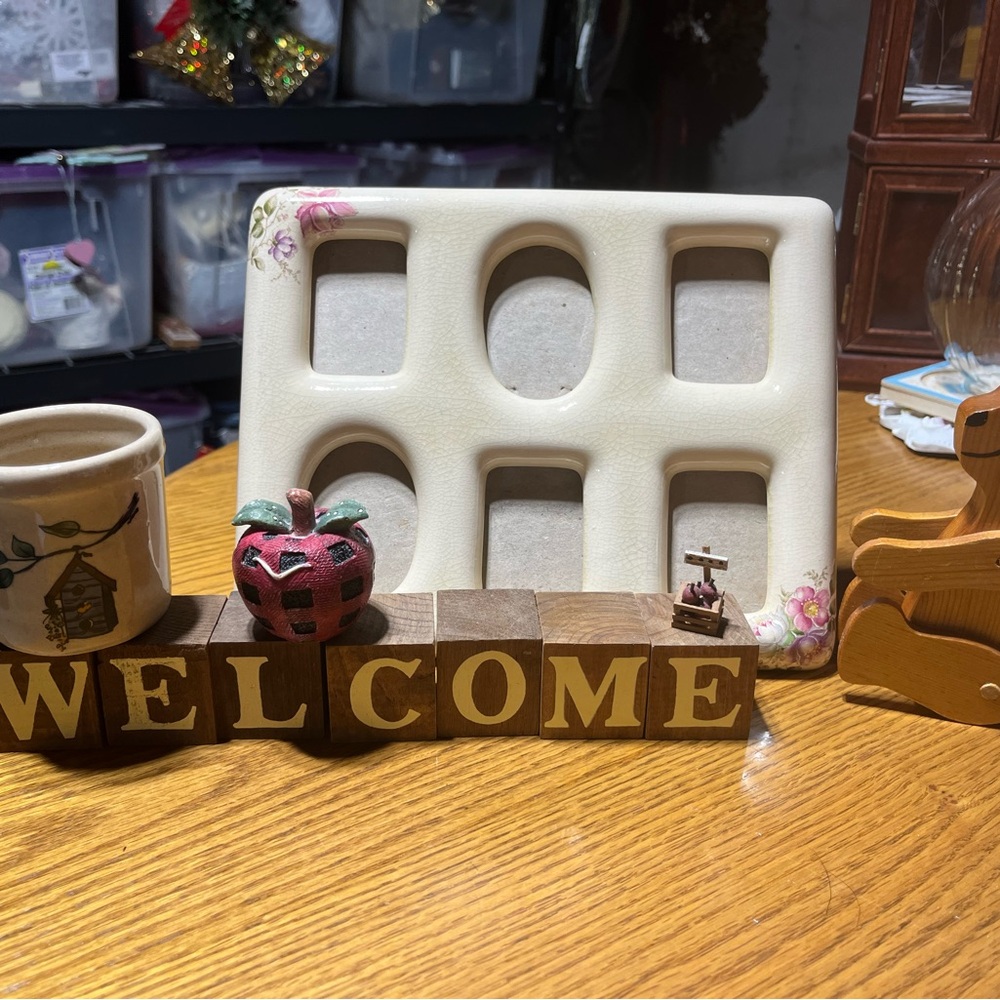 Cream Multi-Photo Frame with Floral Details+More Cottage Core Items